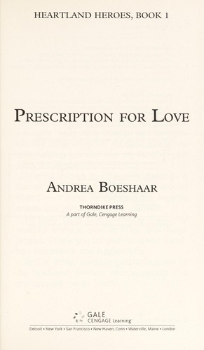 Cover for Prescription for love