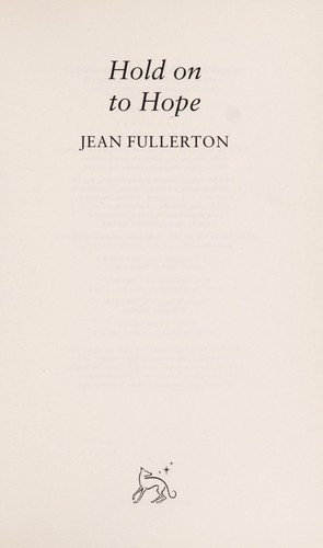 Cover for Hold on to hope