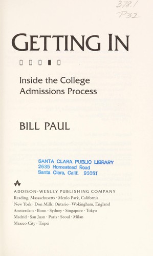 Cover for Getting in