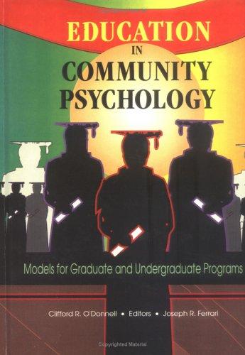 Cover for Education in community psychology