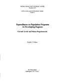 Cover for Expenditures on population programs in developing regions