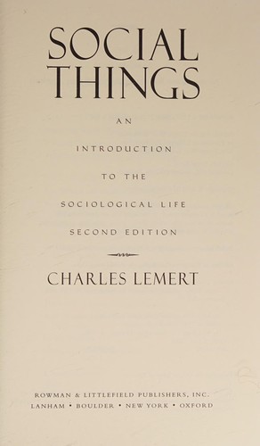 Cover for Social things