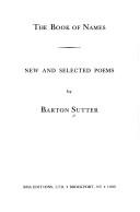Cover for The book of names