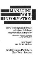Cover for Managing yourinformation