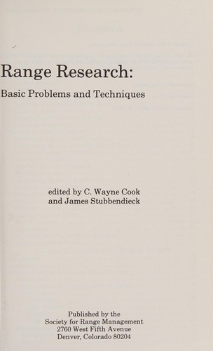 Cover for Range Research