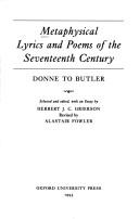 Cover for Metaphysical Lyrics and Poems of the Seventeenth Century