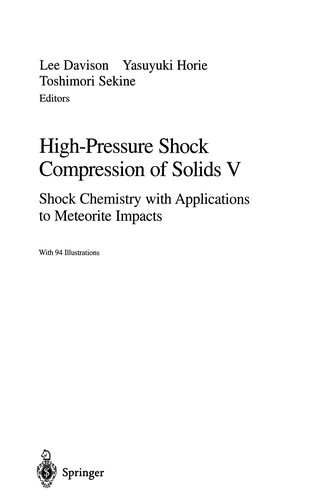 Cover for High-Pressure Shock Compression of Solids V