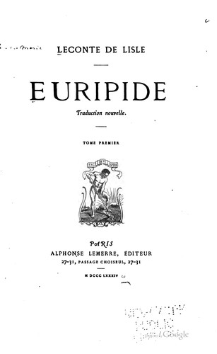 Cover for Euripide