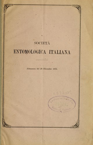 Cover for Adunanza del ...