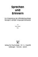 Cover for Sprechen und Erinnern