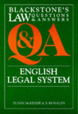 Cover for Q & a English Legal System (Blackstone's Law Questions & Answers)