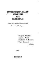 Cover for Interdisciplinary analysis and research