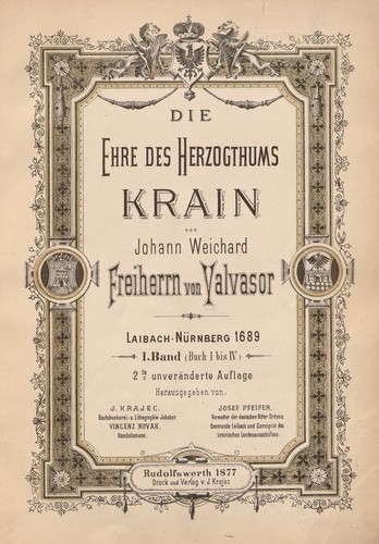 Cover for Die Ehre des Herzogthums Krain