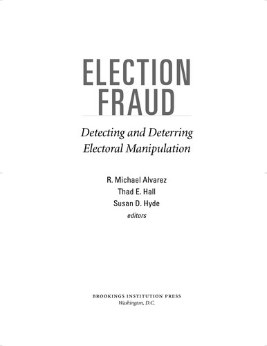 Cover for Election fraud