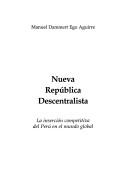 Cover for Nueva república descentralista