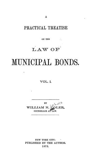 Cover for A practical treatise on the law of municipal bonds...