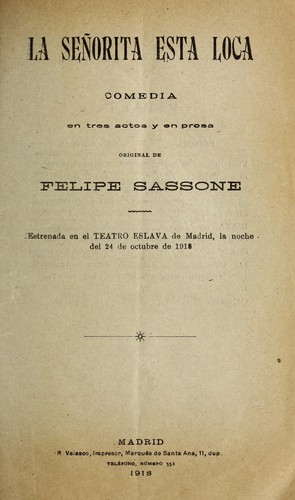 Cover for La señorita está loca