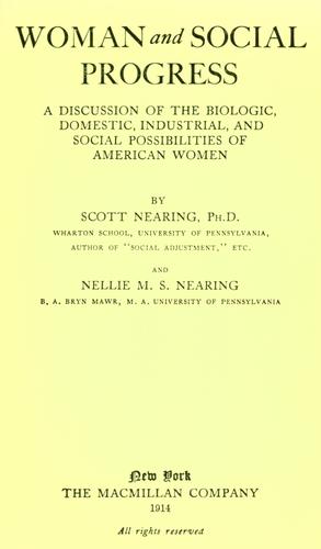 Cover for Woman and social progress