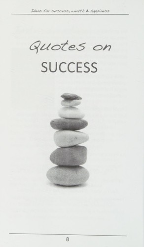Cover for Ideas for Success, Wealth and Happiness