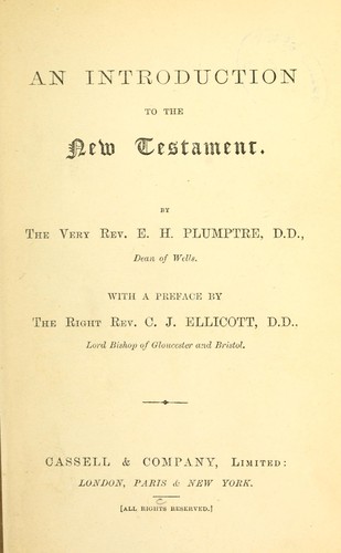 Cover for An introduction to the New Testament