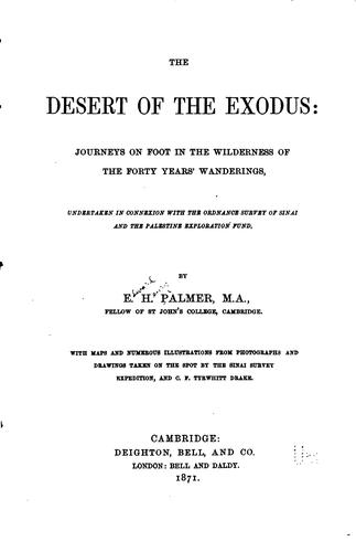 Cover for The desert of the Exodus