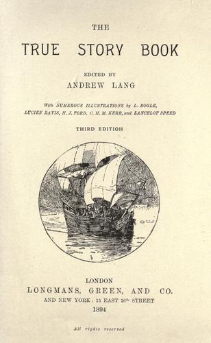 Cover for The true story book
