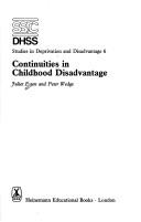 Cover for Continuities in childhood disadvantage