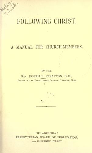 Cover for Following Christ