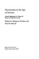 Cover for Oeconomies in the Age of Newton