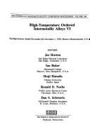 Cover for High-Temperature Ordered Intermetallic Alloys VI