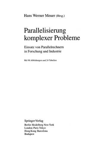 Cover for Parallelisierung komplexer Probleme