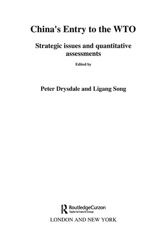 Cover for China's Entry into the World Trade Organisation