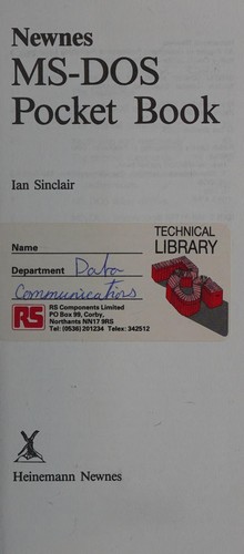 Cover for Newnes MS-DOS pocket book