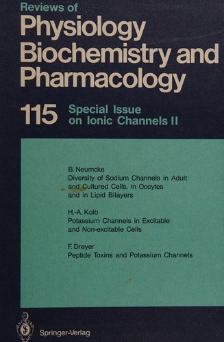 Cover for Reviews of Physiology, Biochemistry and Pharmacology