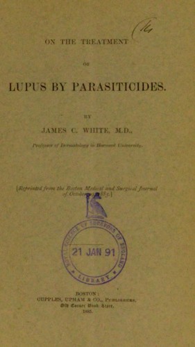 Cover for On the treatment of lupus by parasiticides