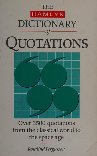 Cover for The Hamlyn dictionary of quotations