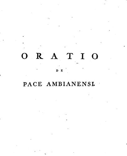 Cover for Matthiae Siegenbeek...Oratio de Pace Ambianensi