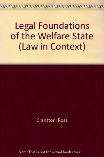 Cover for The legal foundations of the welfare state