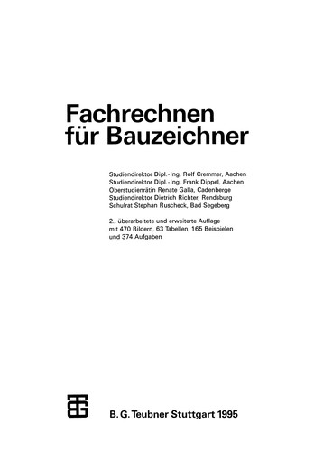 Cover for Fachrechnen für Bauzeichner