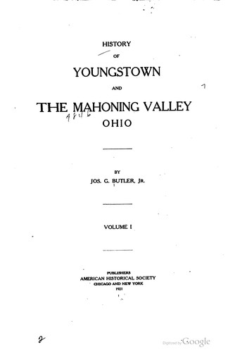 Cover for History of Youngstown and the Mahoning Valley, Ohio
