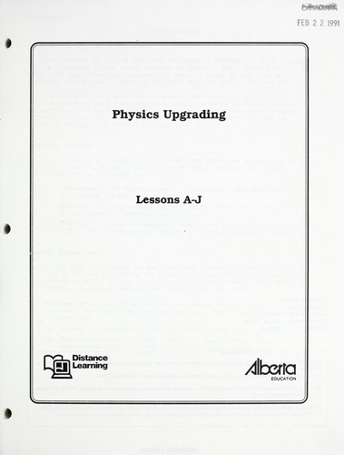 Cover for Physics upgrading