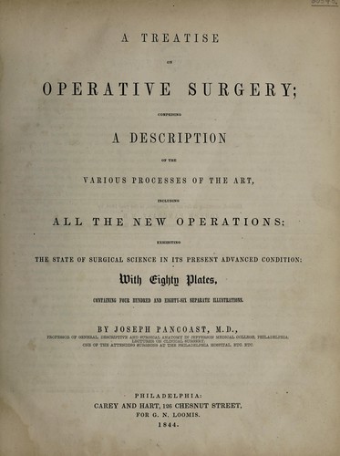 Cover for A treatise on operative surgery