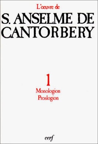 Cover for L' oeuvre d'Anselme de Cantorbéry