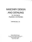 Cover for Masonry design and detailing for architects, engineers, and builders