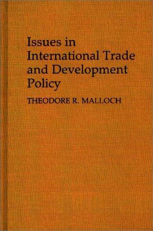 Cover for Issues in international trade and development policy