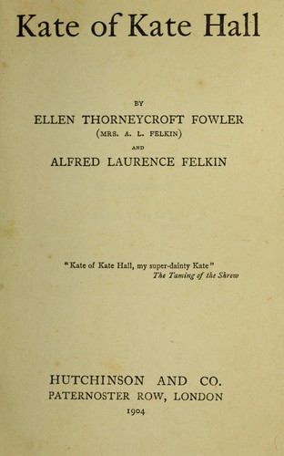 Cover for Kate of Kate Hall