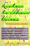 Cover for Listen to their voices