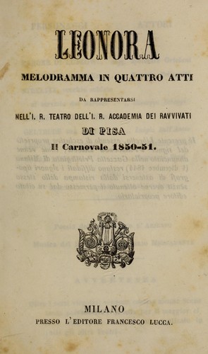 Cover for Leonora