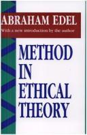Cover for Method in ethical theory