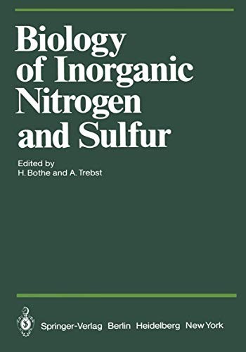 Cover for Biology of Inorganic Nitrogen and Sulfur